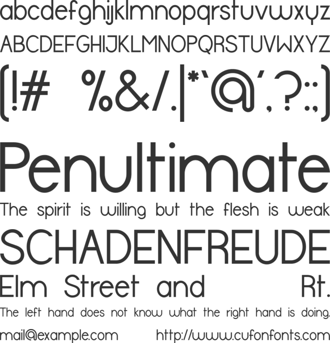 Halfmoon font preview