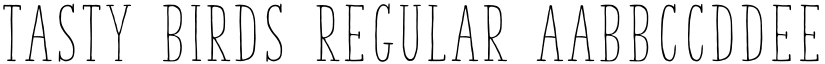 Tasty Birds Regular font