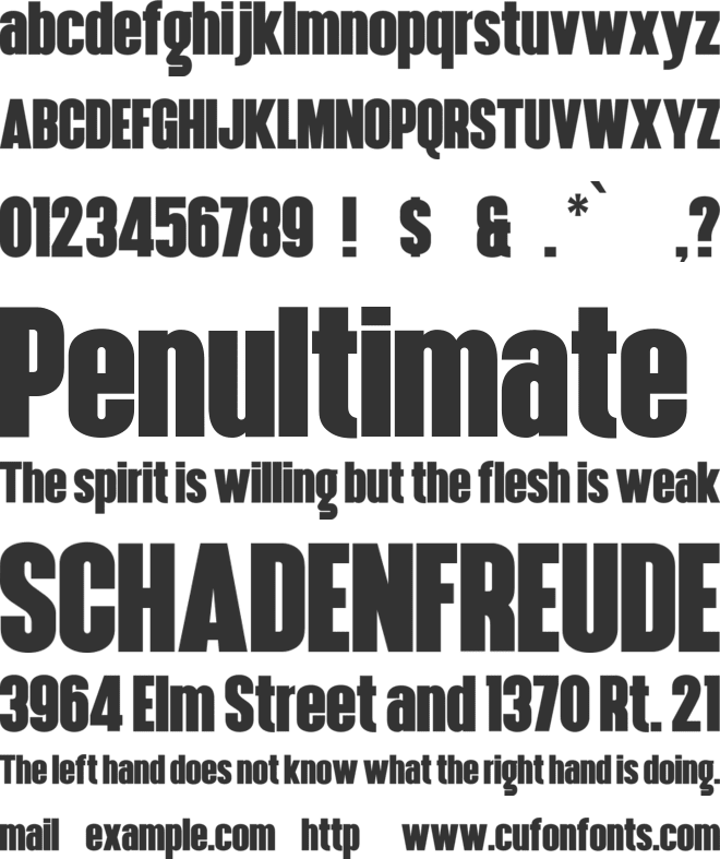 Hennigar font preview