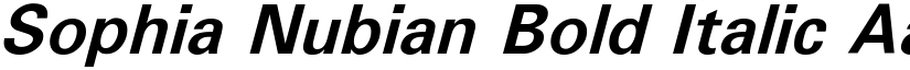 Sophia Nubian Bold Italic font