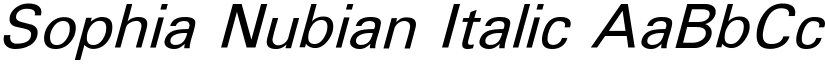 Sophia Nubian Italic font