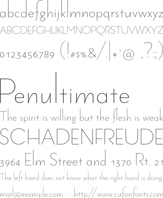 Penna font preview