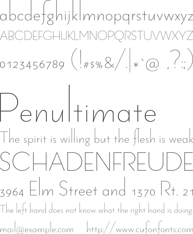 Penna font preview