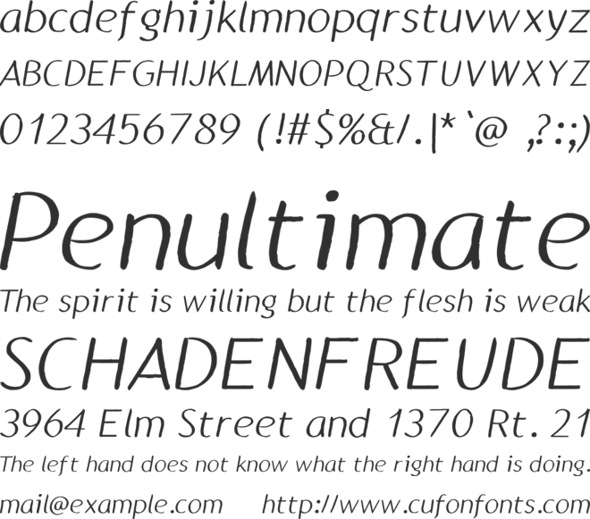 Thyme font preview
