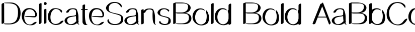 DelicateSansBold Bold font