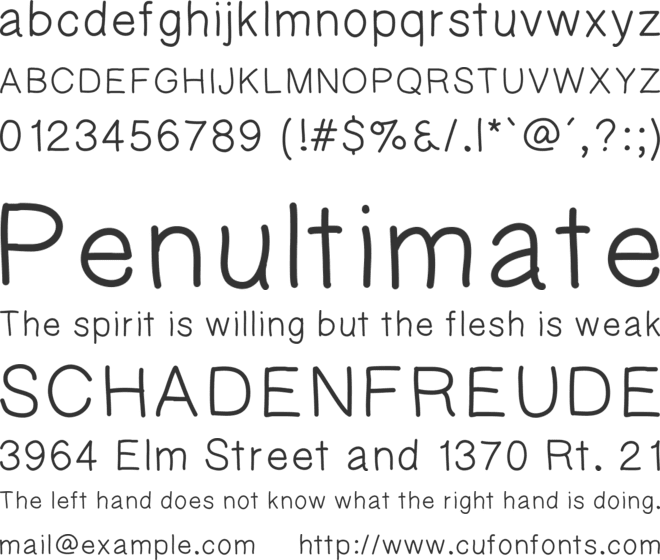 KaoriGel font preview