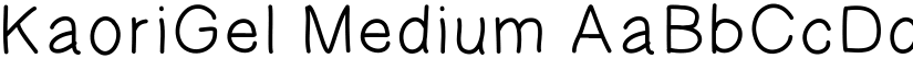 KaoriGel Medium font