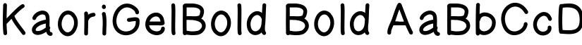 KaoriGelBold Bold font