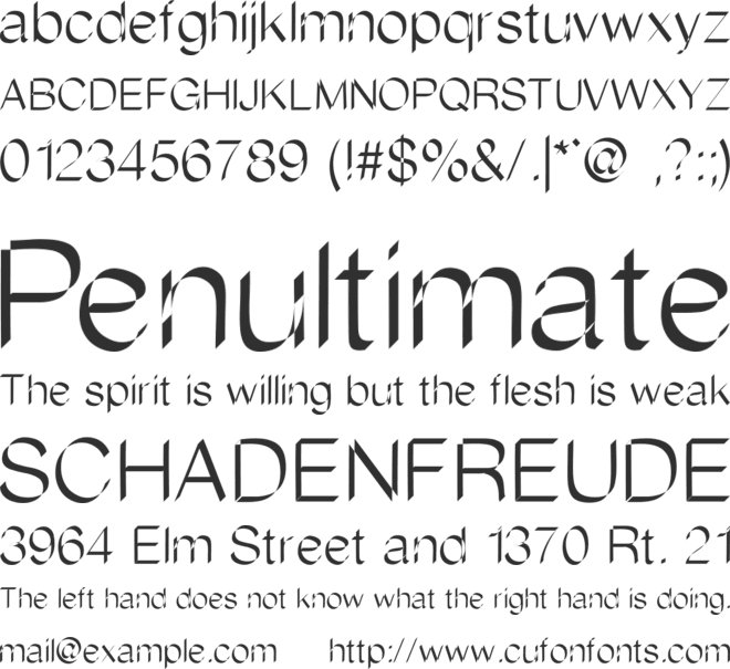 Flatstock font preview