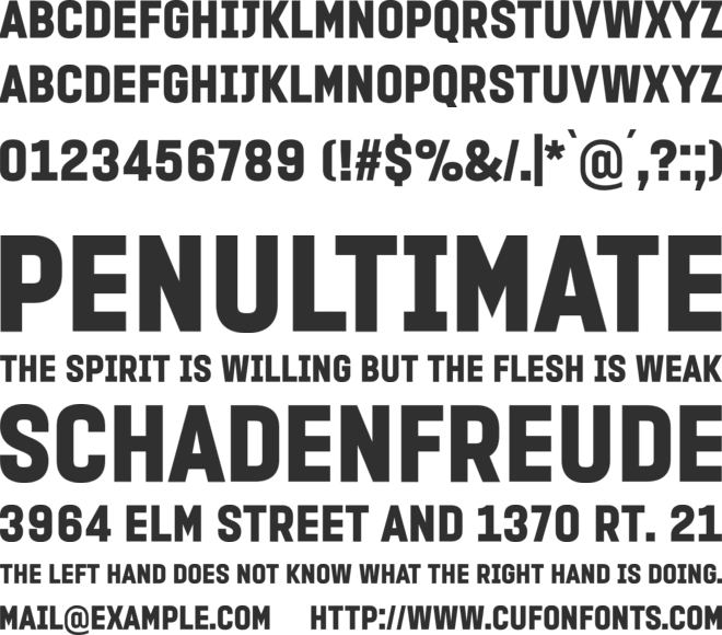 PROMINDER font preview