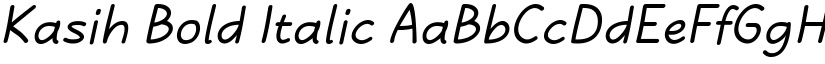 Kasih Bold Italic font