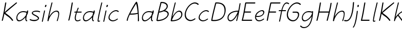 Kasih Italic font