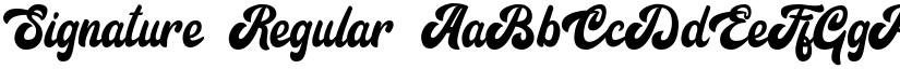 Signature Regular font