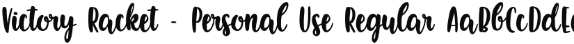 Victory Racket - Personal Use font download