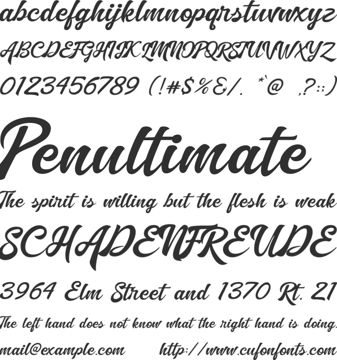 Willian font preview