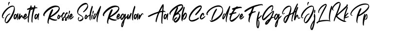 Janetta Rossie Solid Regular font