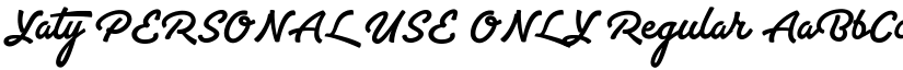 Yaty PERSONAL USE ONLY font download