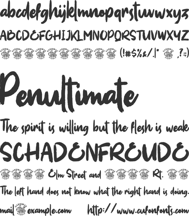 Soul Paint font preview