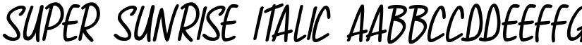 Super Sunrise Italic font