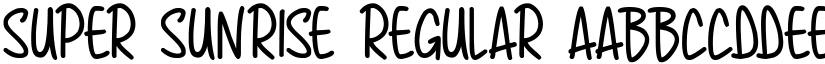 Super Sunrise Regular font