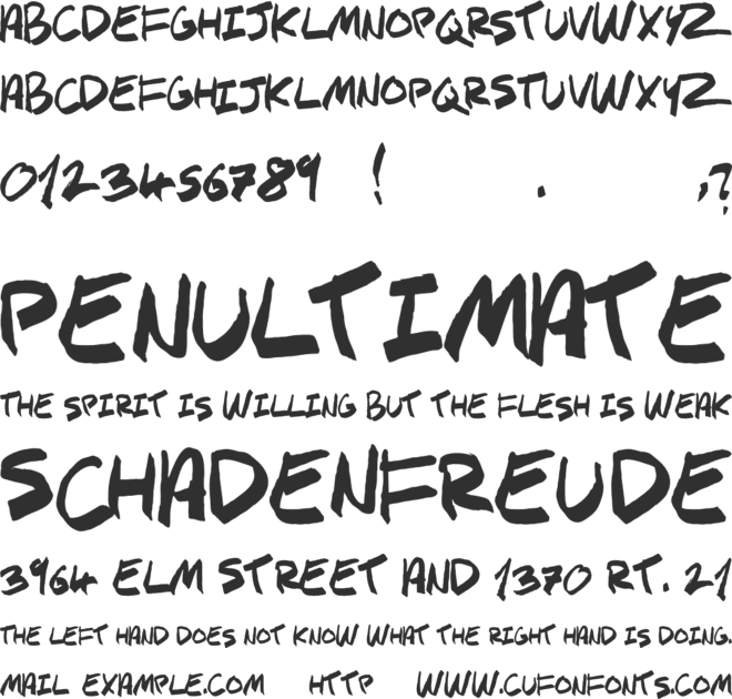 SPHYNX font preview