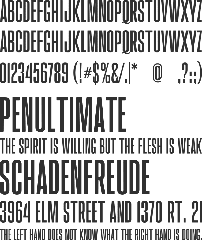Brusio font preview