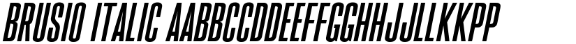 Brusio Italic font