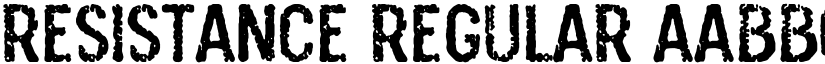 Resistance Regular font