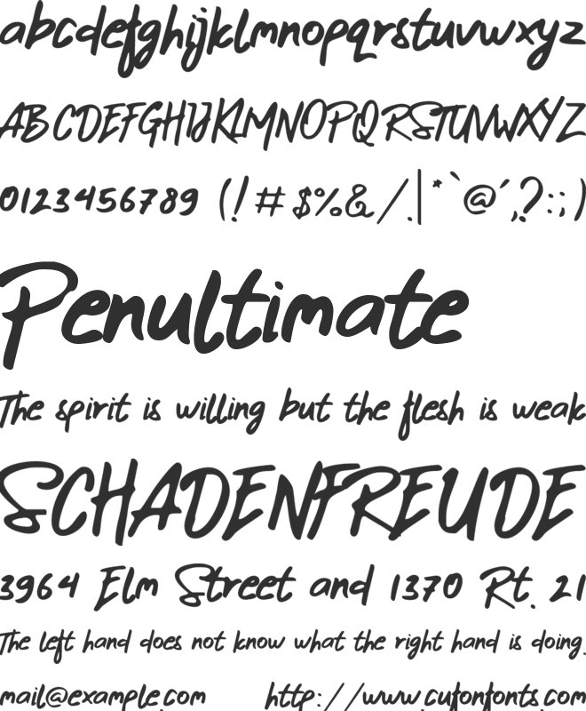 Brown Choco font preview