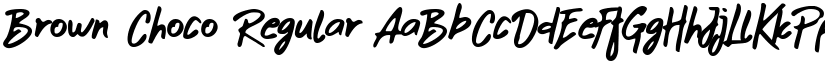 Brown Choco Regular font