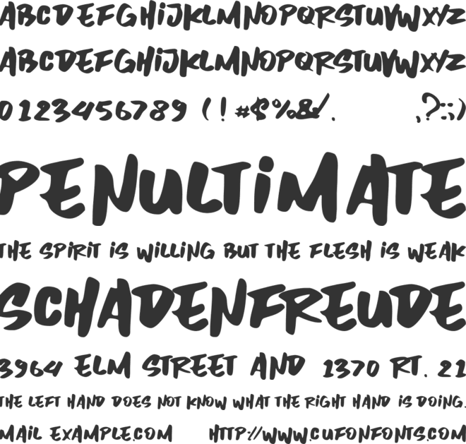 Inzomniac font preview