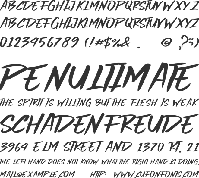 Dark Hammer font preview