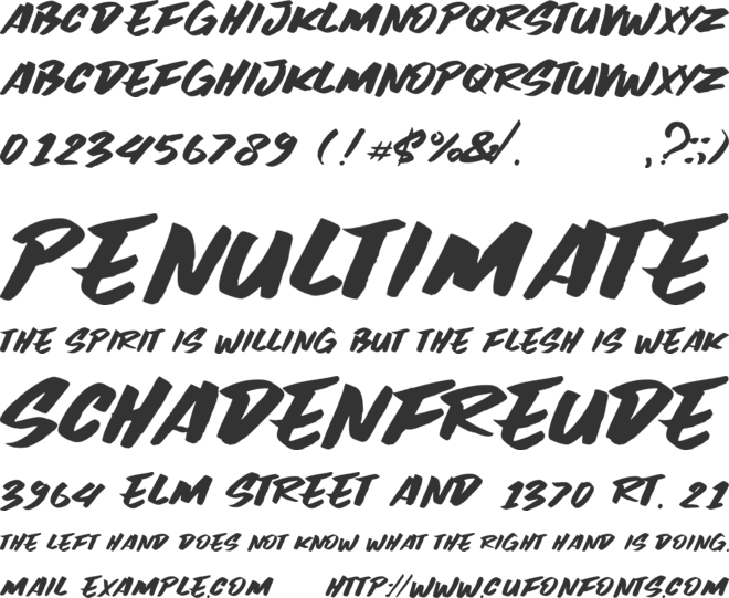 Black Spirit font preview