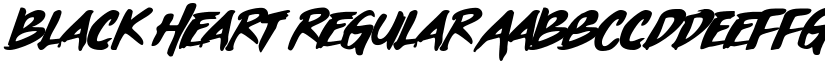 Black Heart Regular font