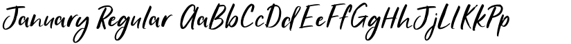 January Regular font