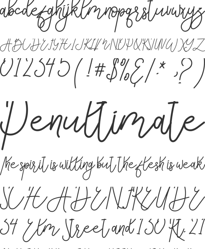 Karyland font preview