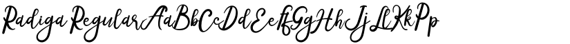 Radiga Regular font