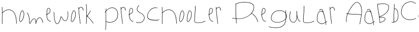 homework preschooler Regular font