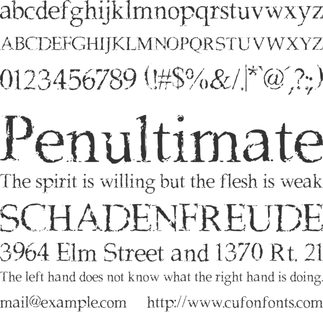 Frank Black font preview