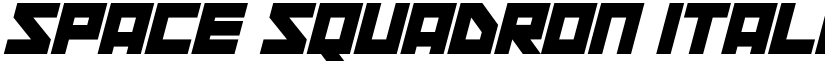 Space Squadron Italic font