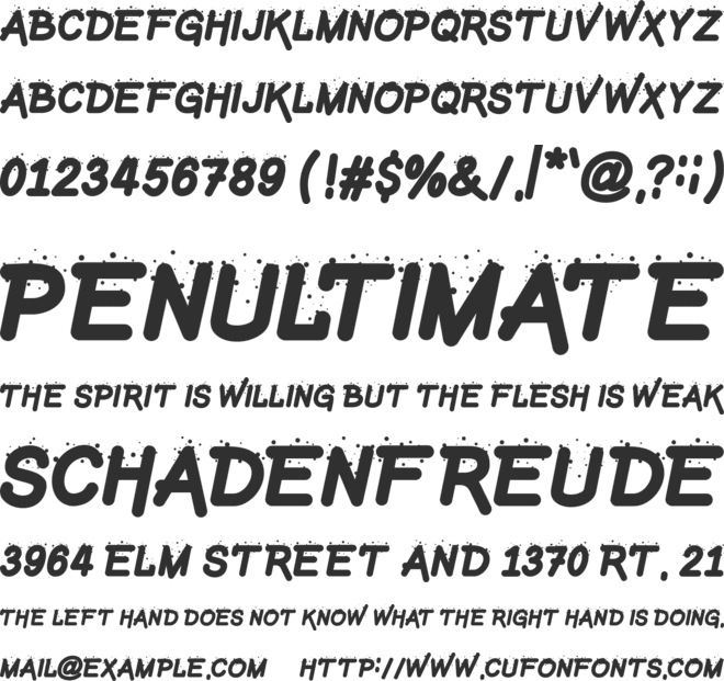 Under The Snow font preview