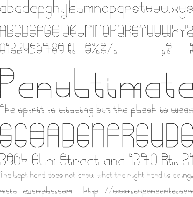 Umbrellast font preview