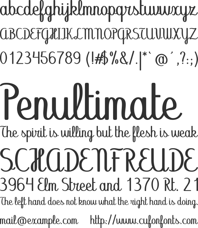 Abecedary font preview