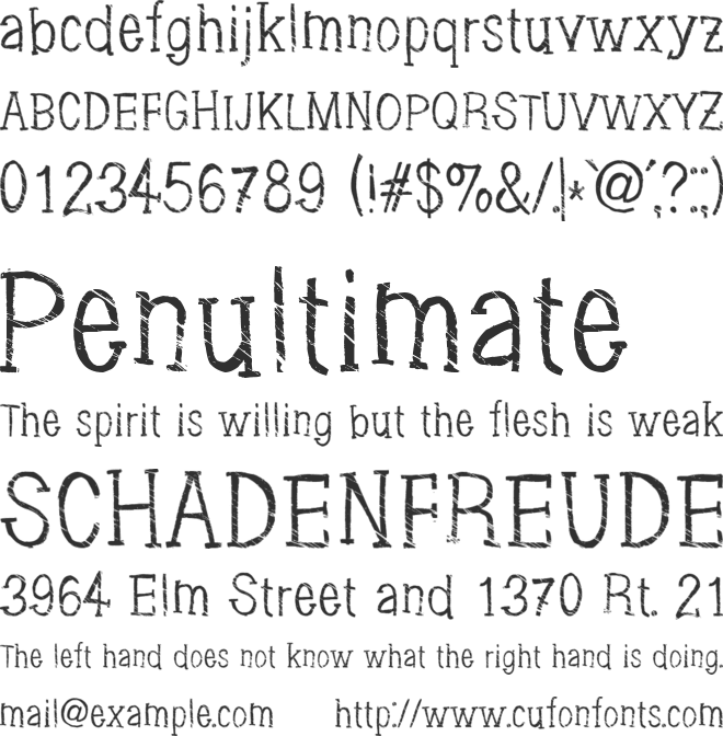 Brushings font preview