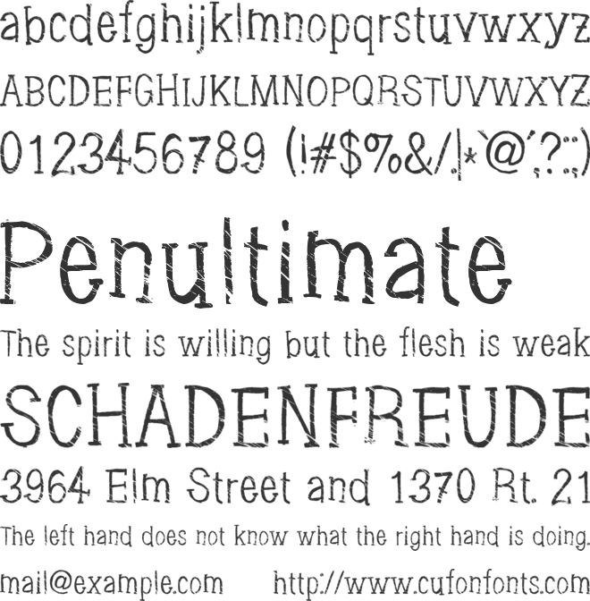 Brushings font preview