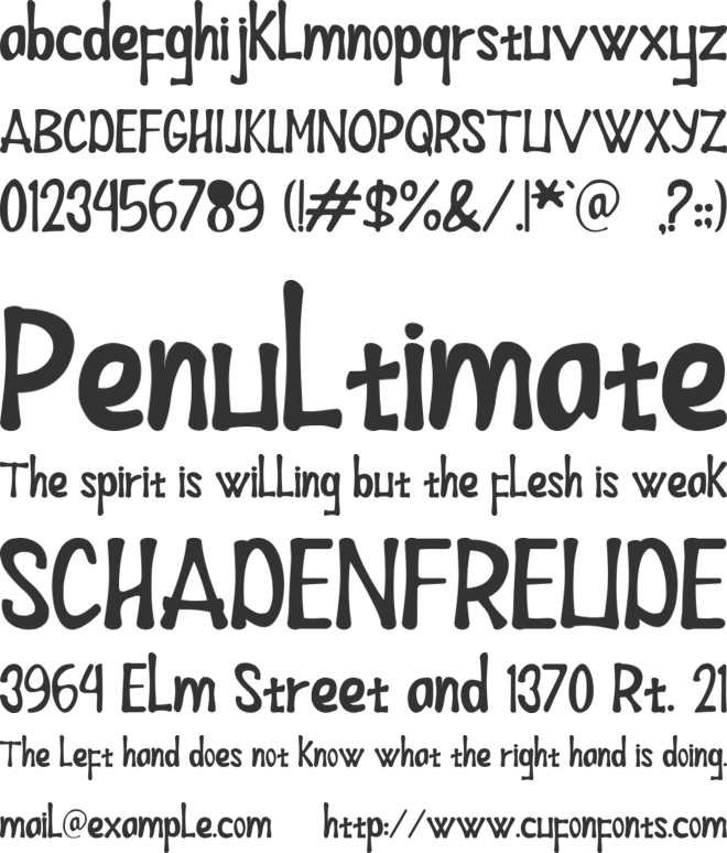 Grafina font preview