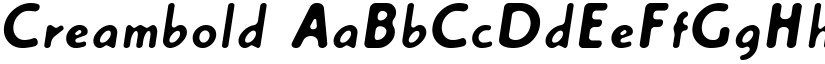 Creambold font