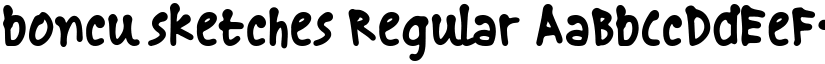 boncu sketches Regular font