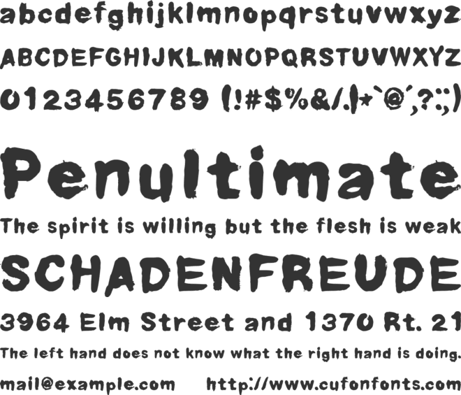 FuglyStick font preview