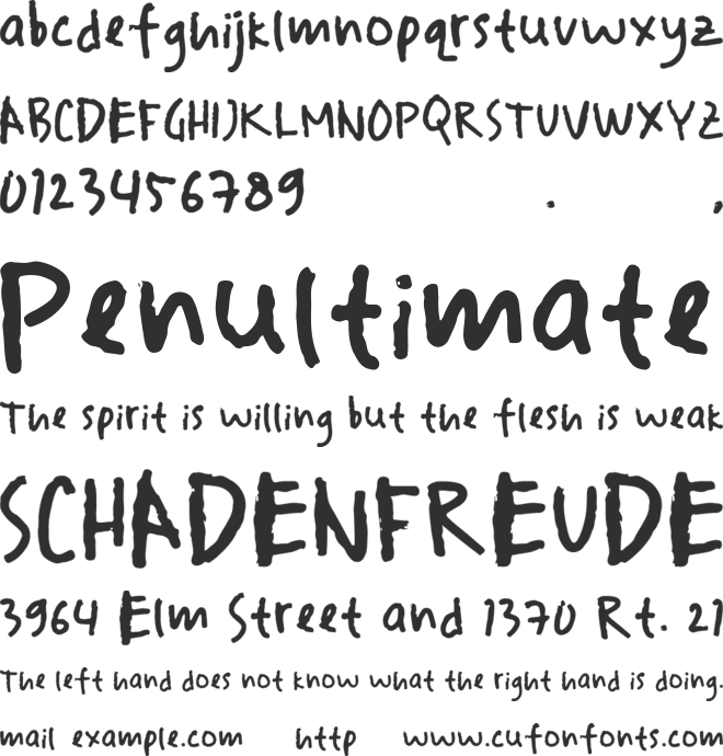 drawer sketches font preview